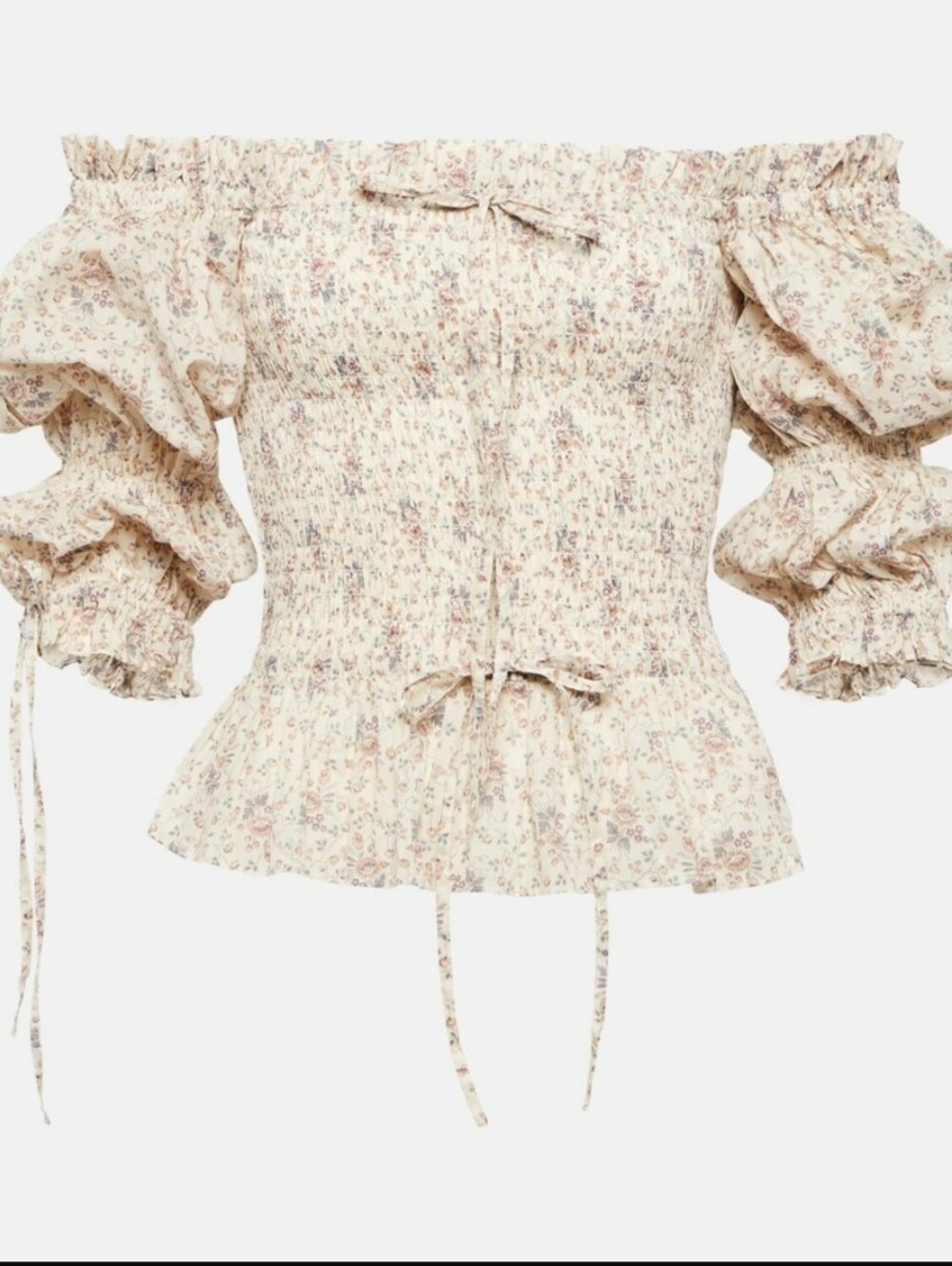Polo Ralph Lauren Cottagecore Floral Botanical Print Bohemian Peasant Blouse M